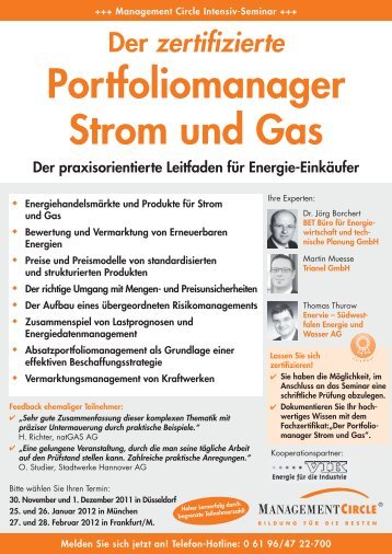 Seminar: Der zertifizierte Portfoliomanager Strom und Gas ...