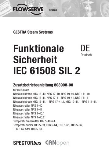 Funktionale Sicherheit IEC 61508 SIL 2 - Gestra AG