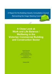 A Close Look at Work and Life Balance / Wellbeing in the Victorian ...