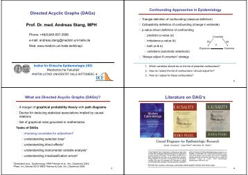 Directed Acyclic Graphs (DAGs) Prof. Dr. med. Andreas Stang, MPH ...