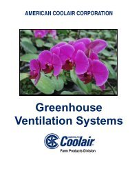 Greenhouse Ventilation Systems - American Coolair