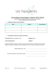 Formulaire d'inscription crÃ¨che 2012-2013 - Saillon