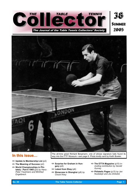 Table Tennis Collector 38 - ITTF