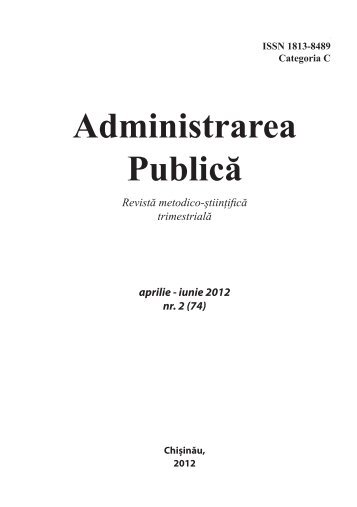 Revista "Administrarea publicÄ" aprilie â iunie 2012 nr. 2