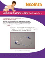 Umbilical Catheters/Kits by NeoMed, Inc. - Tlc-med.com