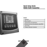 Quick Setup Guide M300 FLOW Transmitter - METTLER TOLEDO