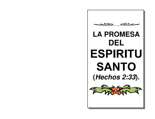 La Promesa del EspÃ­ritu Santo (Hechos 2:33) - Loud-cry.com