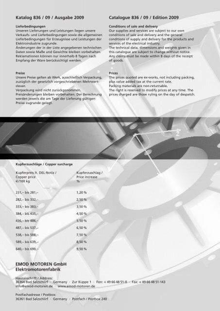 Drehstrom-SchleifringlÃ¤ufermotoren, IP 54 836 - Emod Motoren GmbH