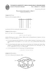 Theoretische Informatik 1, Blatt 5 - Institut fÃ¼r Theoretische Informatik