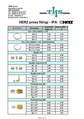 HERZ IPA press fitingi - Ths.si