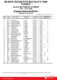 BEREICHSMEISTERSCHAFT 2008 Schilauf