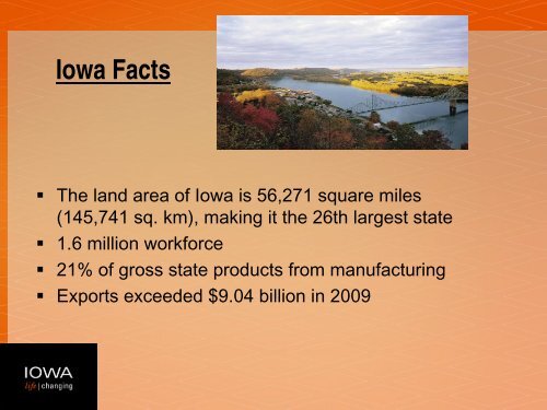 Iowa is Centrally Located in the North American Market