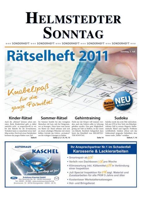 Rätselheft 2011 - Helmstedter Sonntag