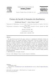 Formes de Jacobi et formules de distribution - Département de ...