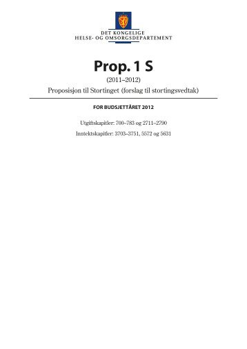 Prop. 1 S (2011-2012) - Statsbudsjettet