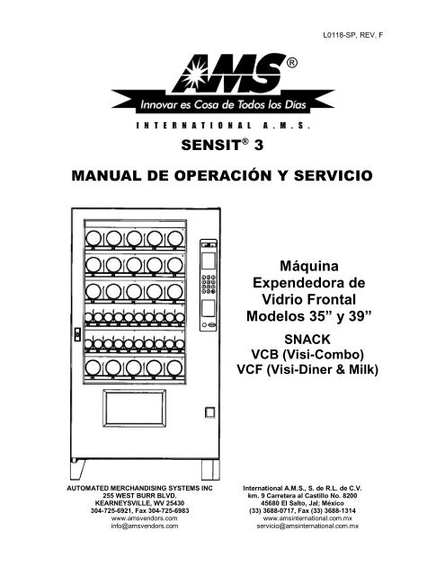 SENSIT 3 Manual de OperaciÃ³n y Servicio - GDLSystems.com