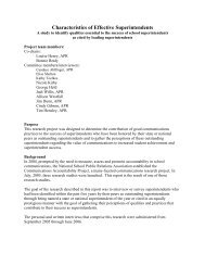 Characteristics of Effective Superintendents - National School Public ...