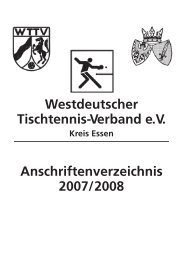 Anschriftenverzeichnis - TTV Burgaltendorf