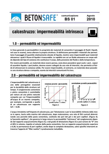 calcestruzzo: impermeabilitÃ  intrinseca - BetonSafe