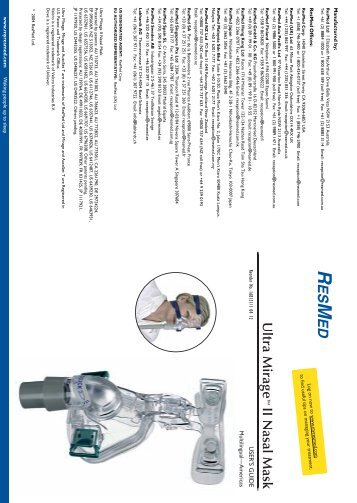 Ultra Mirage II Nasal Mask - Alpine Home Medical Equipment