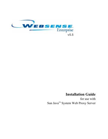 Installation Guide - Websense Knowledge Bases