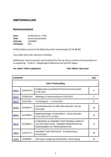 MÃ¸teinnkalling .pdf - Hemsedal kommune