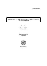 References Checks in the United Nations system organizations