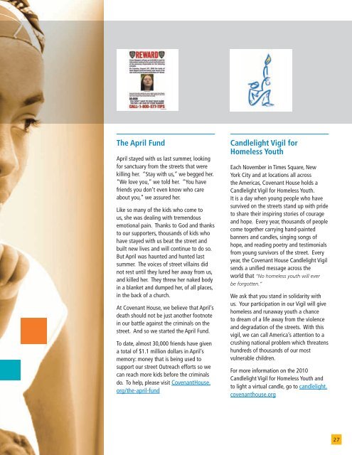 2009 Annual Report (PDF) - Covenant House