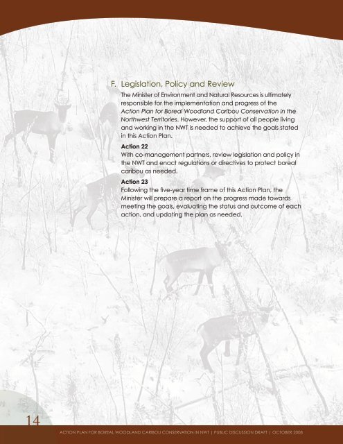 Boreal Caribou Conservation in the NWT - Environment and Natural ...