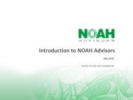 Introduction to NOAH Advisors - NOAH Conference