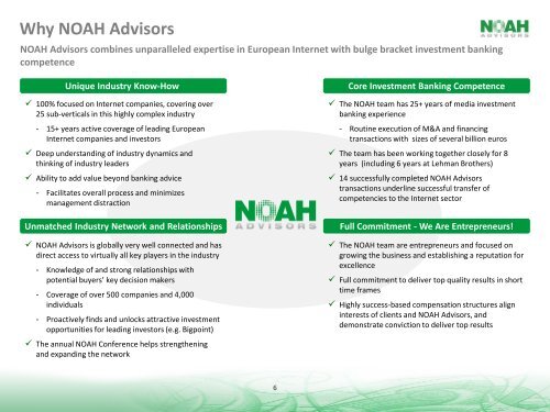 Introduction to NOAH Advisors - NOAH Conference