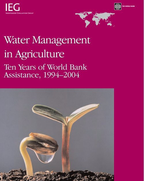 Water Management in Agriculture - World Bank