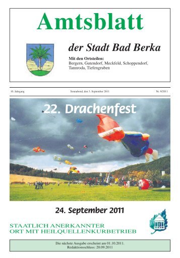 Thüringer Bädertag und 1. Thüringer Bädernacht - Kurstadt Bad Berka