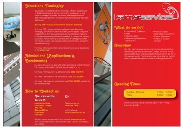 Learner Services Booklet - Doncaster College