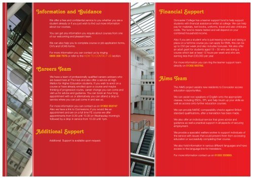 Learner Services Booklet - Doncaster College