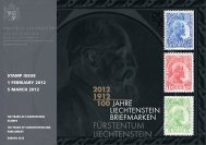 stamp issue 1 february 2012 5 march 2012 - Philatelie Liechtenstein