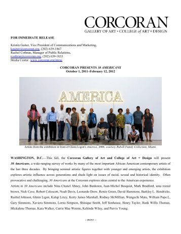 30 Americans Press Release (PDF) - Corcoran Gallery of Art