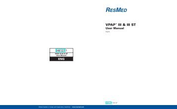 VPAPâ¢III & III ST User Manual - CPAP Australia