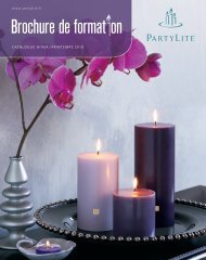 Catalogue Hiver / PrintemPs 2010 www.partylite.fr