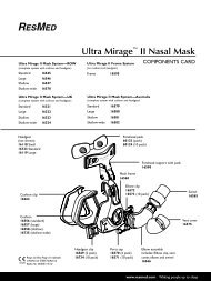 Ultra Mirage Nasal Mask Parts Diagram - CPAP Australia