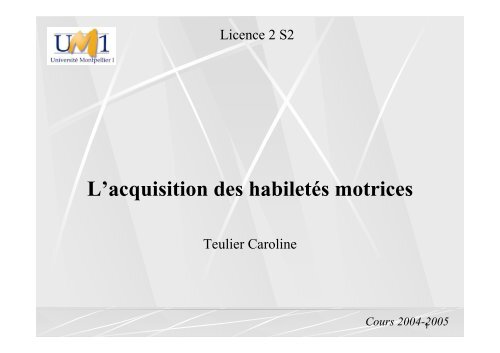 Habiletés motrices définition