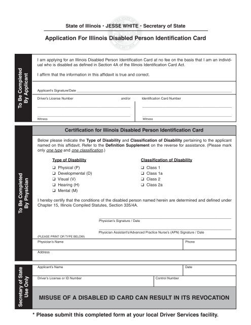 Illinois Id Card Application Form 1443