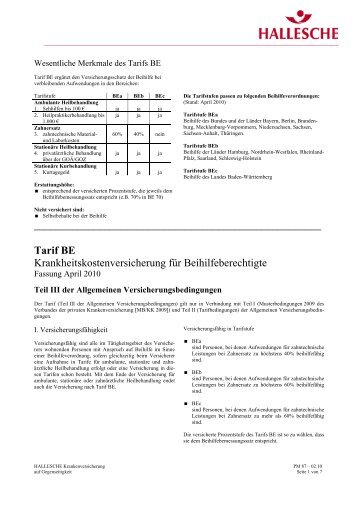 Tarif BE - Eureka24.de