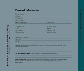 Personal Information - Lausanne Collegiate School