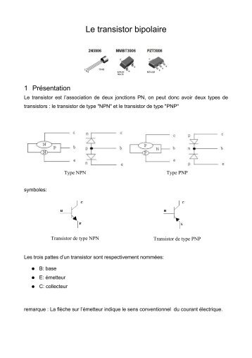 Le transistor bipolaire - didier villers on line