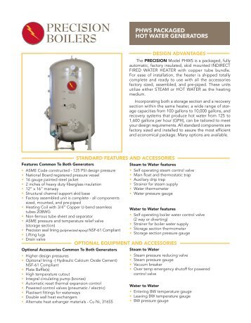 40761precision PHWS .indd - Precision Boilers