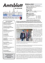 Amtsblatt Nr. 20 - Gemeinde Rheinhausen