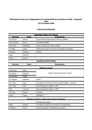 Liste des participants - Euromedrights