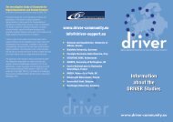 Information about the DRIVER Studies