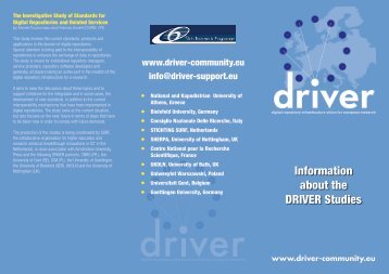 Information about the DRIVER Studies